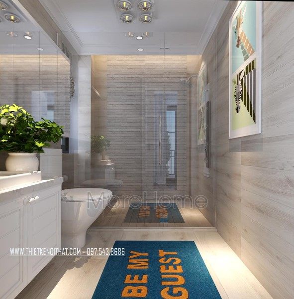 Thiết kế nội thất phòng tắm biệt thự Nam Định
